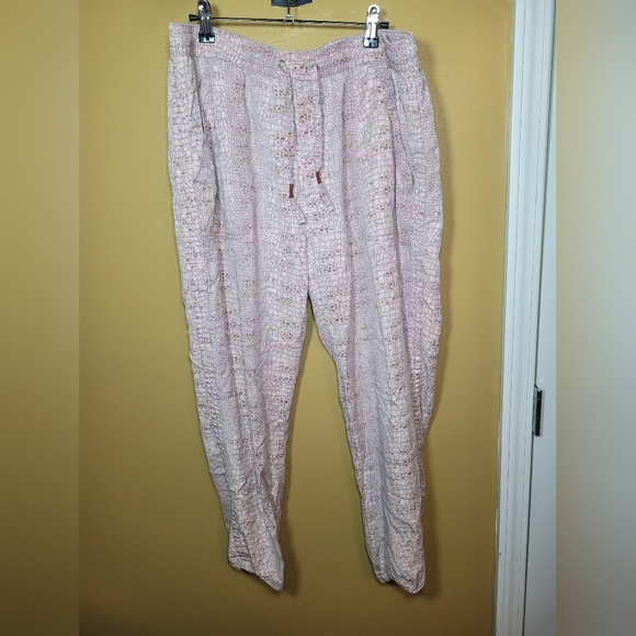 by Anthropologie Orana Snake Print Drawstring Pants sz L OB1016701 - Picture 2 of 13